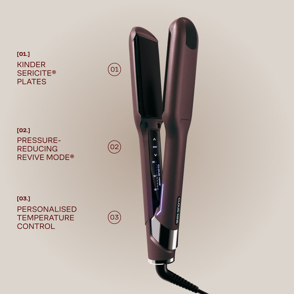 Luxury Dark Burgundy Wide Iron Piastra